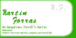 martin forras business card